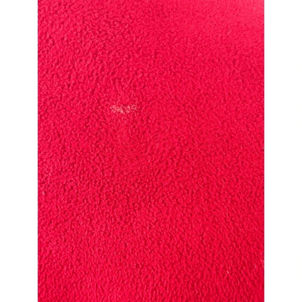 Lands End Womens Red Fleece Full Zip Jacket Navy‎ Blue Neck Outdoor Layering S